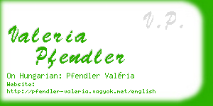 valeria pfendler business card